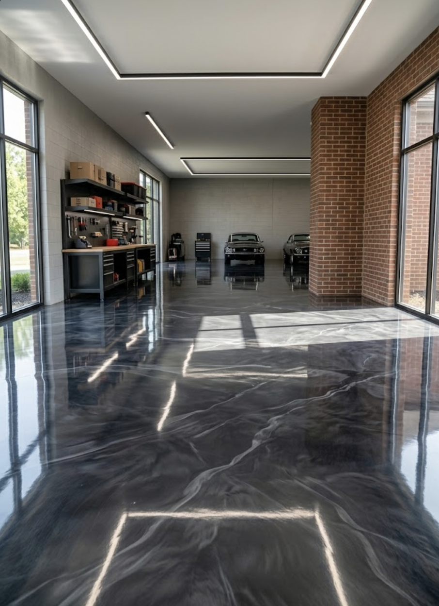 Epoxy garage floor