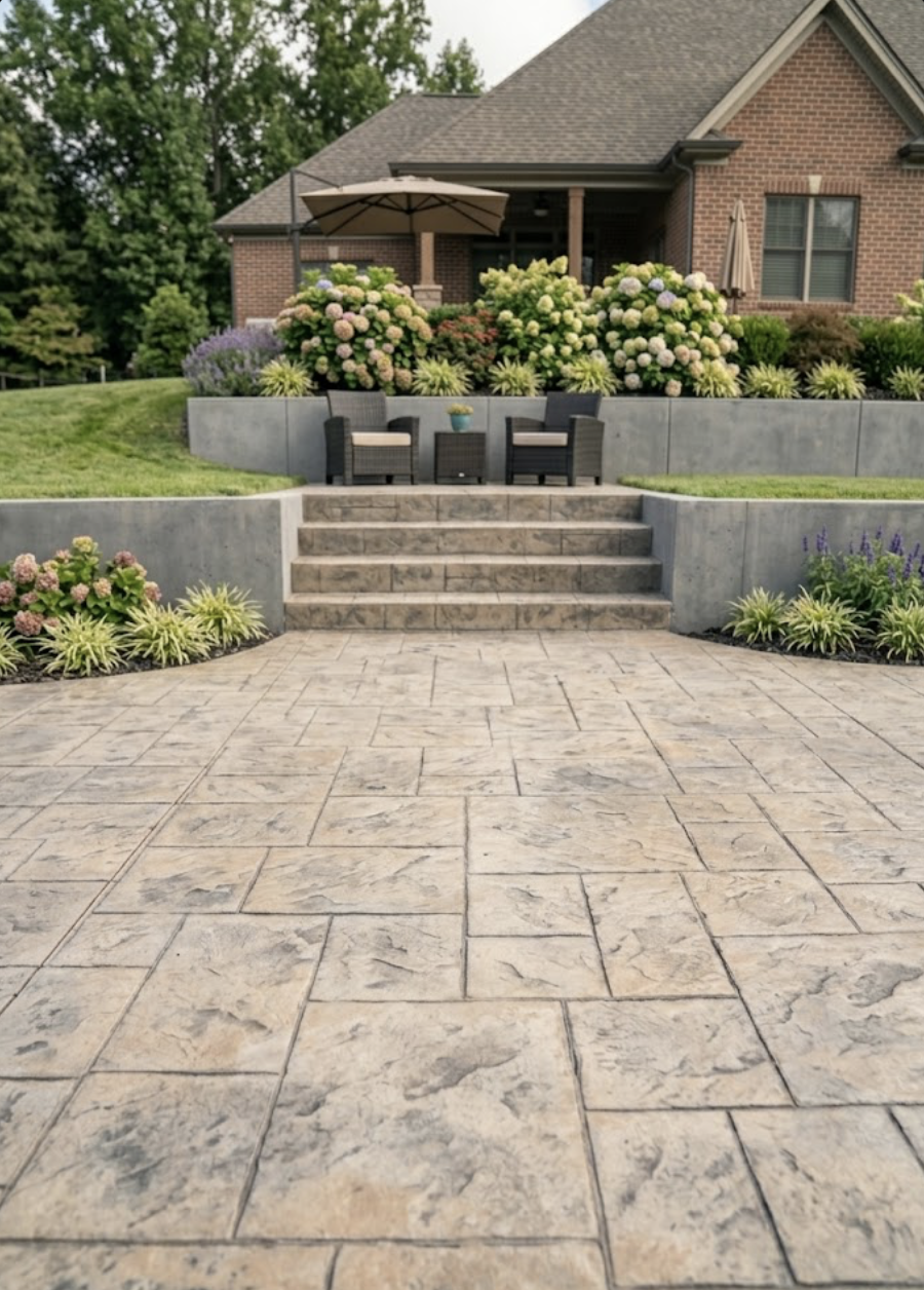 Decorative concrete overlay